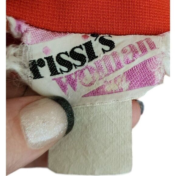 Vintage 70s Plus Size Button Vest Womans Size 2XL Red Pockets Toggle Buttons - Picture 7 of 8